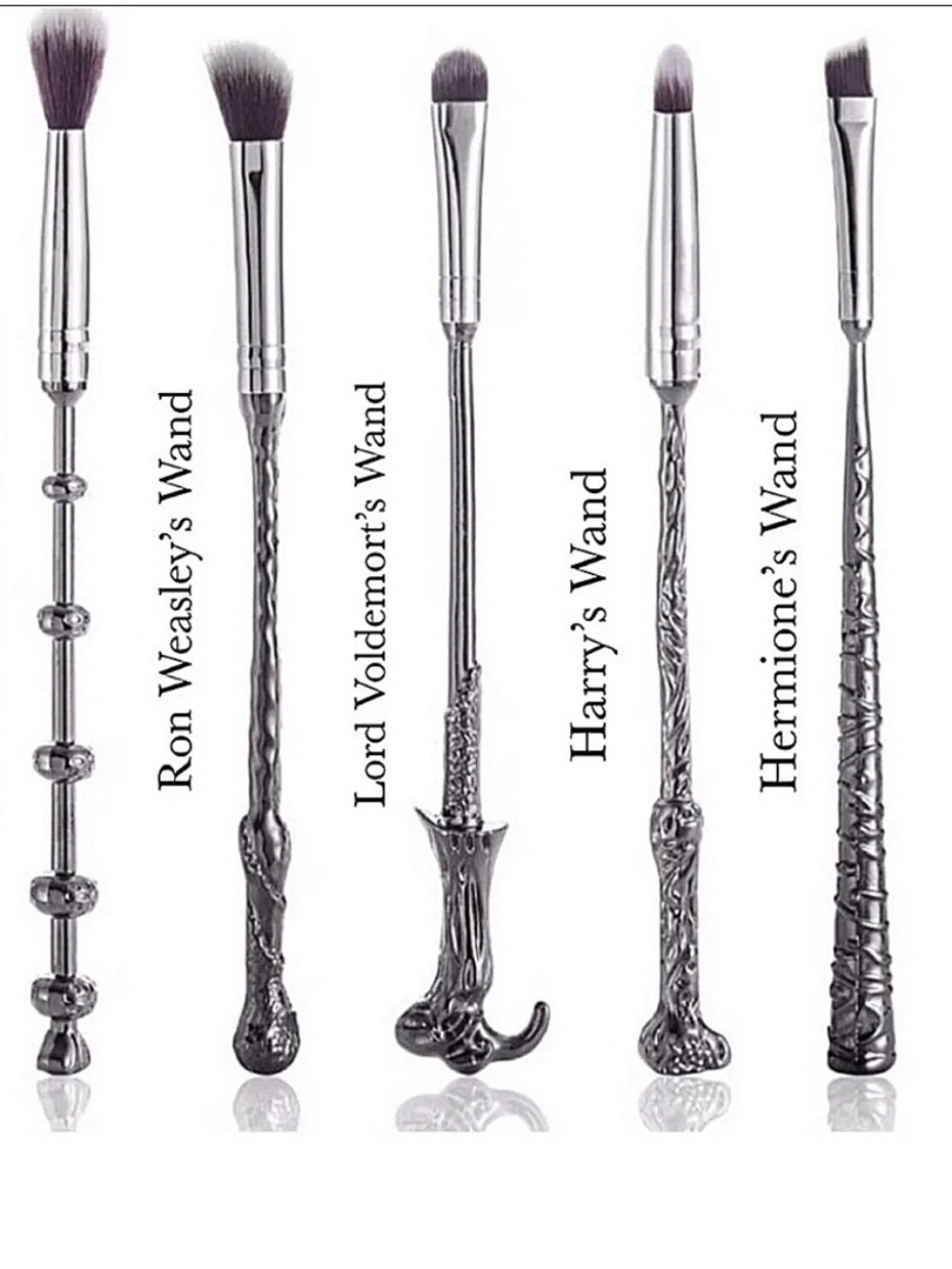 Set of 5 Decorative metal Harry Potter Storybook makeup brush